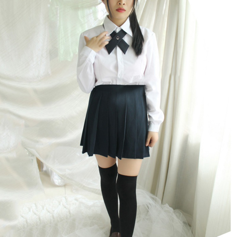 Fashion Girl Women Uniform Neck Tie Adjustable Cross Knot Collar Bowtie